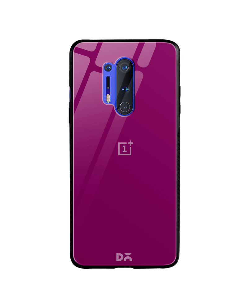 Magenta Glass Case Cover For OnePlus 8 Pro