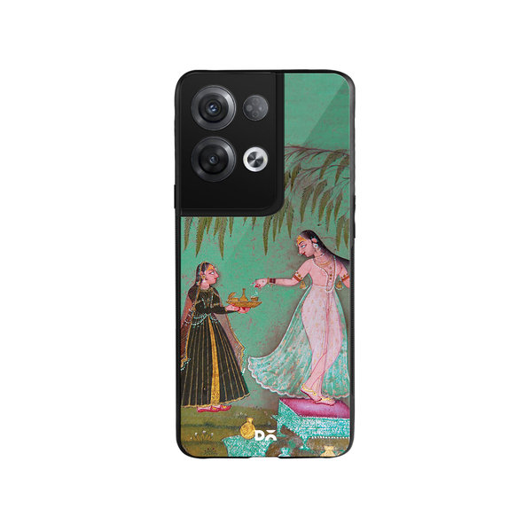 

DailyObjects Maids with Offerings Glass Case Cover For Oppo Reno 8