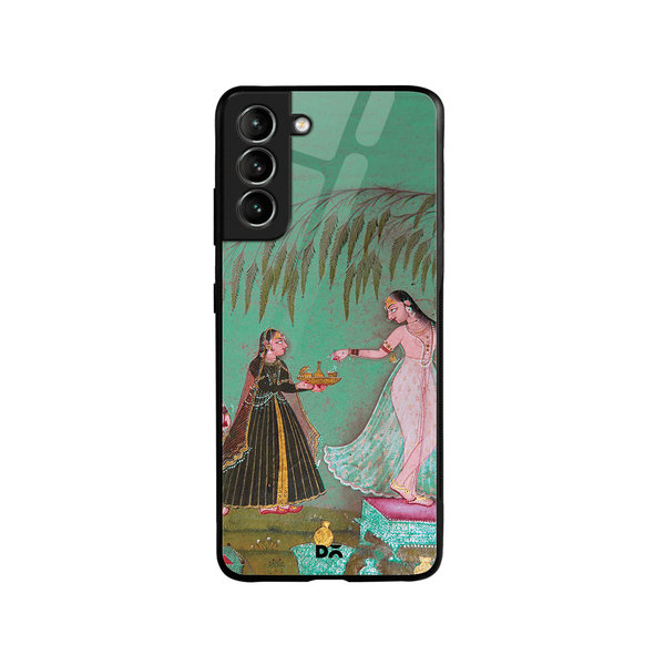 

DailyObjects Maids with Offerings Glass Case Cover For Samsung Galaxy S21 Plus