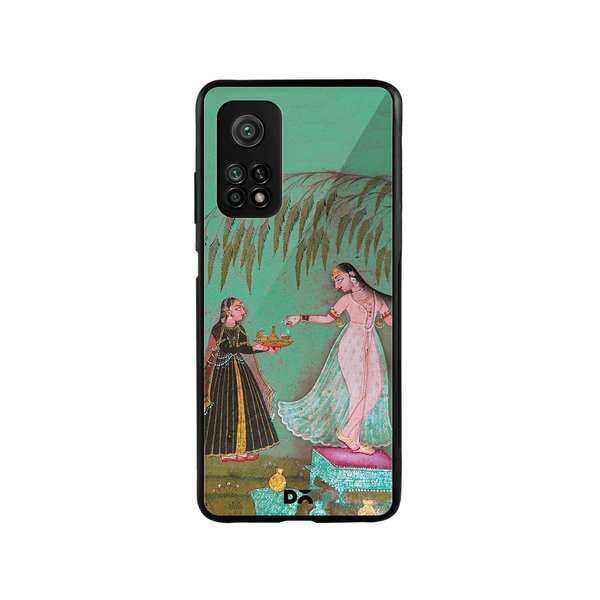 

DailyObjects Maids with Offerings Glass Case Cover For Xiaomi Mi 10T