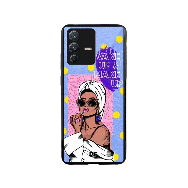

DailyObjects MakeUp Ritual Glass Case Cover For Vivo V23