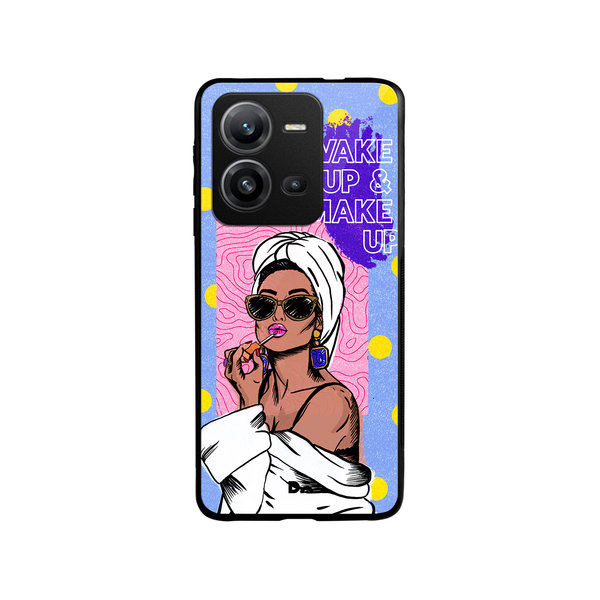 

DailyObjects MakeUp Ritual Glass Case Cover For Vivo V25
