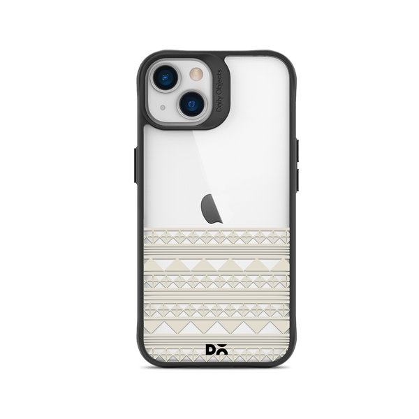 

DailyObjects Mandala Band Off White Black Hybrid Clear Case Cover For iPhone 15