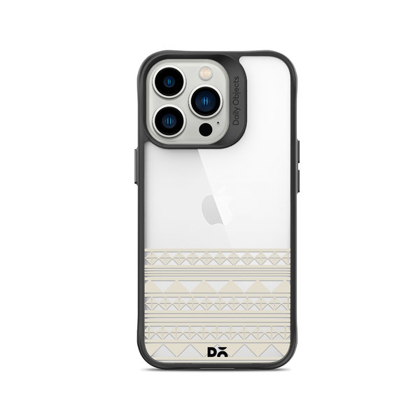 

DailyObjects Mandala Band Off White Black Hybrid Clear Case Cover For iPhone 15 Pro Max