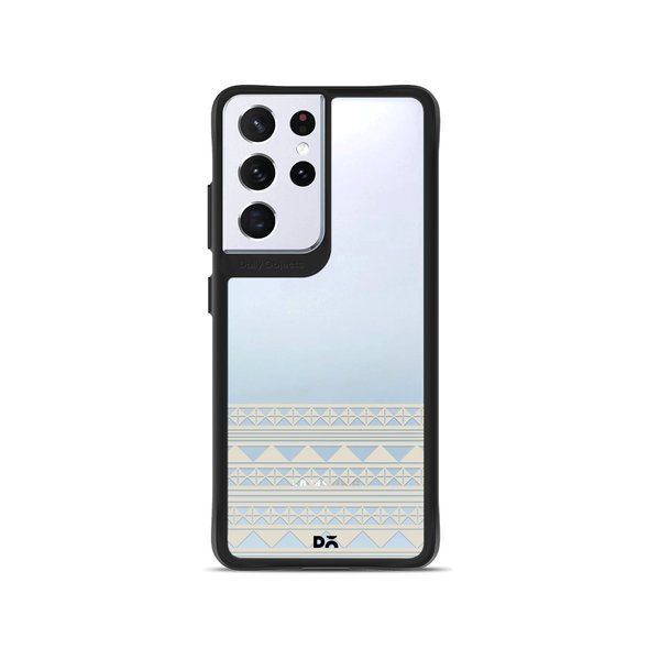 

DailyObjects Mandala Band Off White Black Hybrid Clear Case Cover For Samsung Galaxy S21 Ultra