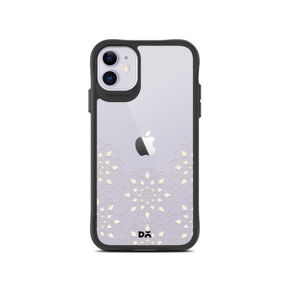 

DailyObjects Mandala Flake Off White Black Hybrid Clear Case Cover For iPhone 11