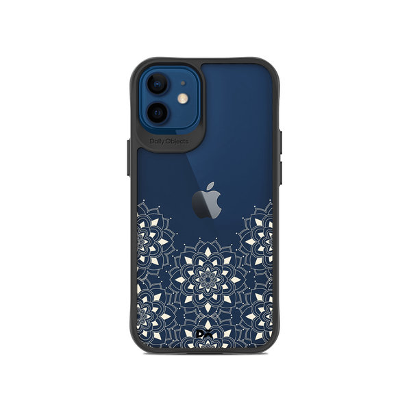 

DailyObjects Mandala Flake Off White Black Hybrid Clear Case Cover For iPhone 12