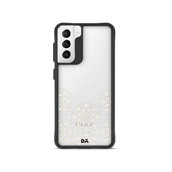 

DailyObjects Mandala Flake Off White Black Hybrid Clear Case Cover For Samsung Galaxy S21 Plus
