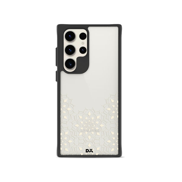 

DailyObjects Mandala Flake Off White Black Hybrid Clear Case Cover For Samsung Galaxy S23 Ultra