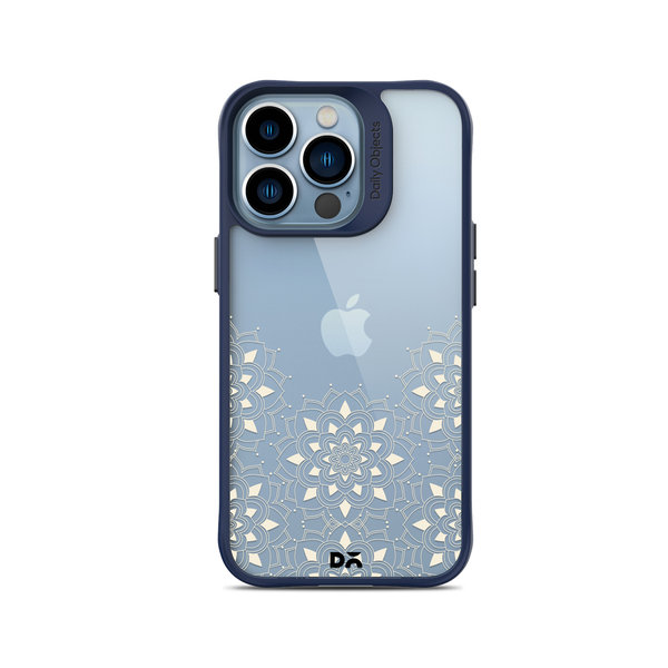 

DailyObjects Mandala Flake Off White Blue Hybrid Clear Case Cover For iPhone 14 Pro