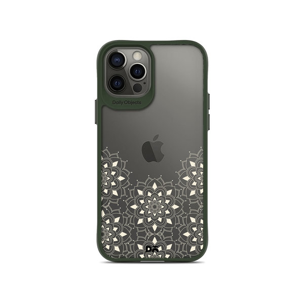 

DailyObjects Mandala Flake Off White Green Hybrid Clear Case Cover For iPhone 12 Pro Max