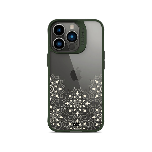 

DailyObjects Mandala Flake Off White Green Hybrid Clear Case Cover For iPhone 13 Pro Max