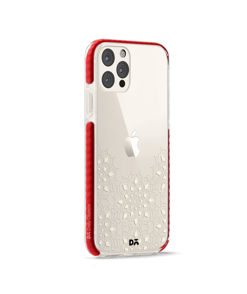 Dailyobjects Mandala Flake Off White Stride Red Clear Case Cover For Iphone 12 Pro Max Buy At Dailyobjects