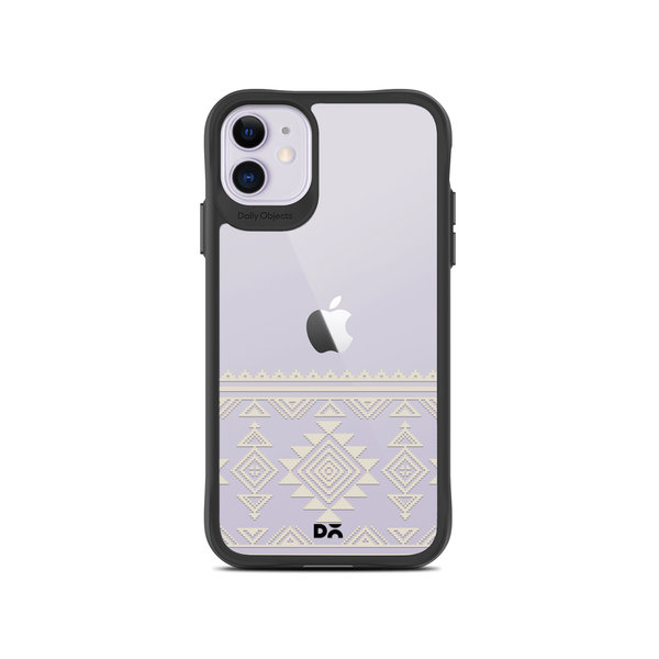 

DailyObjects Mandala Tattoo Off White Black Hybrid Clear Case Cover For iPhone 11