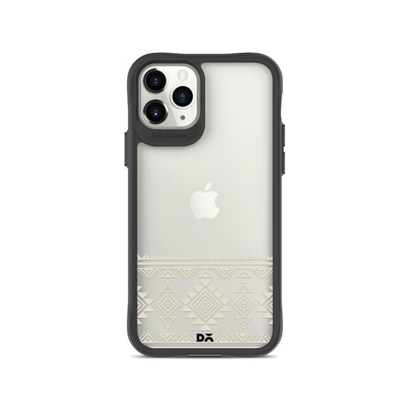 

DailyObjects Mandala Tattoo Off White Black Hybrid Clear Case Cover For iPhone 11 Pro