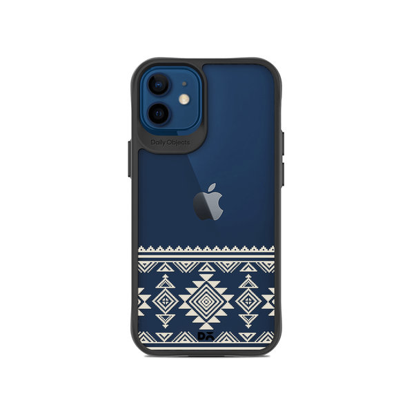 

DailyObjects Mandala Tattoo Off White Black Hybrid Clear Case Cover For iPhone 12
