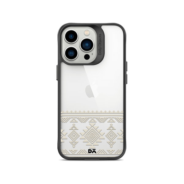 

DailyObjects Mandala Tattoo Off White Black Hybrid Clear Case Cover For iPhone 13 Pro Max