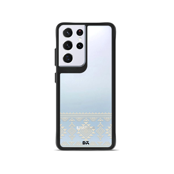 

DailyObjects Mandala Tattoo Off White Black Hybrid Clear Case Cover For Samsung Galaxy S21 Ultra