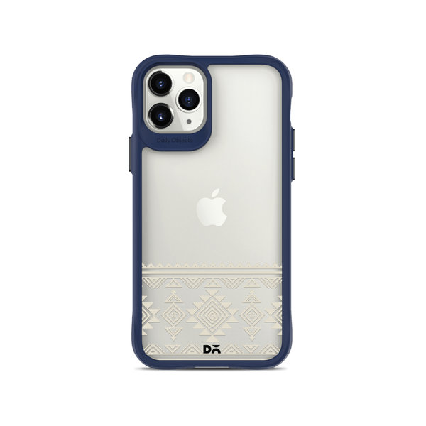 

DailyObjects Mandala Tattoo Off White Blue Hybrid Clear Case Cover For iPhone 11 Pro Max