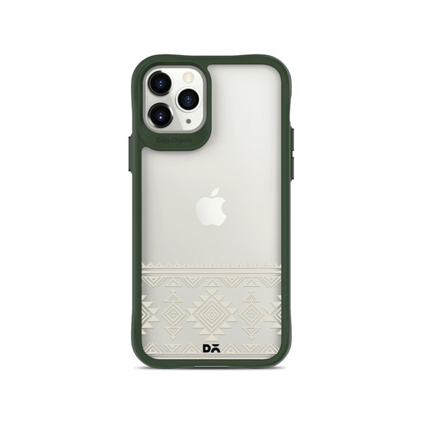 

DailyObjects Mandala Tattoo Off White Green Hybrid Clear Case Cover For iPhone 11 Pro Max