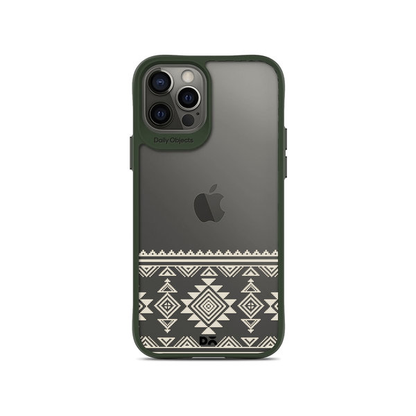 

DailyObjects Mandala Tattoo Off White Green Hybrid Clear Case Cover For iPhone 12 Pro Max