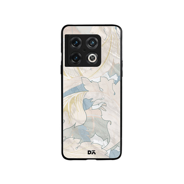 

DailyObjects Marble Leaves Glass Case Cover For OnePlus 10 Pro