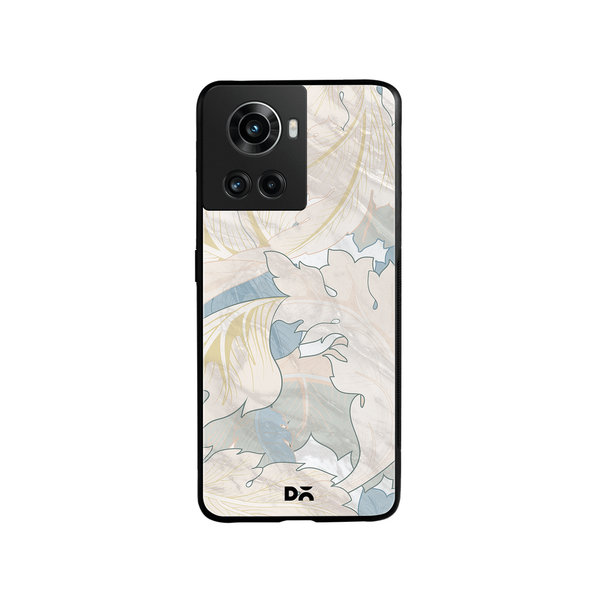 

DailyObjects Marble Leaves Glass Case Cover For OnePlus 10R