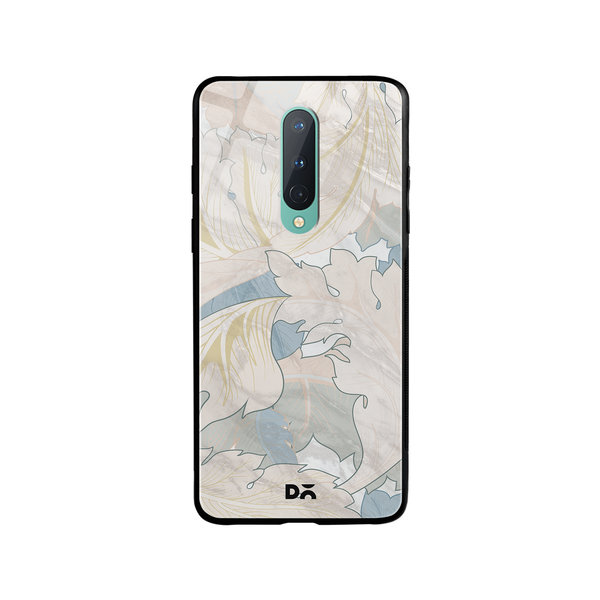

DailyObjects Marble Leaves Glass Case Cover For OnePlus 8
