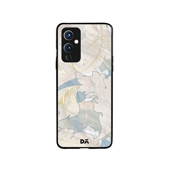 

DailyObjects Marble Leaves Glass Case Cover For OnePlus 9