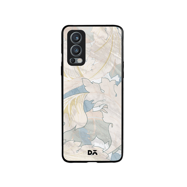 

DailyObjects Marble Leaves Glass Case Cover For OnePlus Nord 2