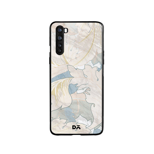 

DailyObjects Marble Leaves Glass Case Cover For OnePlus Nord