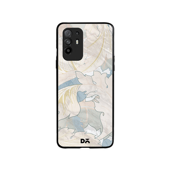 

DailyObjects Marble Leaves Glass Case Cover For Oppo F19 Pro Plus