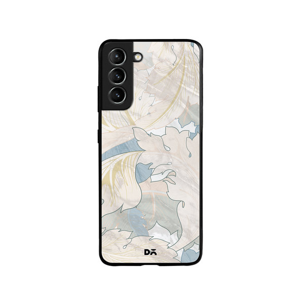 

DailyObjects Marble Leaves Glass Case Cover For Samsung Galaxy S21 Plus