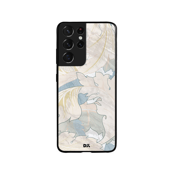 

DailyObjects Marble Leaves Glass Case Cover For Samsung Galaxy S21 Ultra