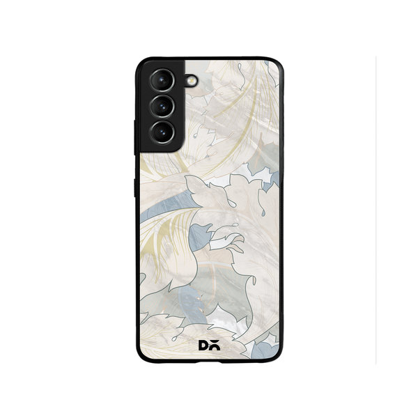 

DailyObjects Marble Leaves Glass Case Cover For Samsung Galaxy S22 Plus