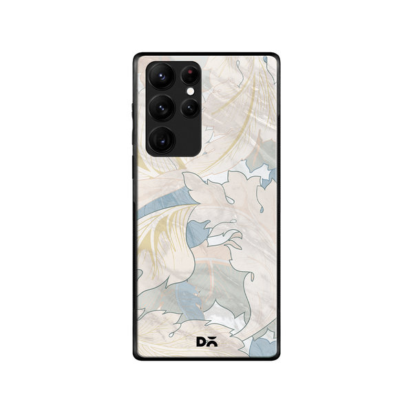 

DailyObjects Marble Leaves Glass Case Cover For Samsung Galaxy S22 Ultra