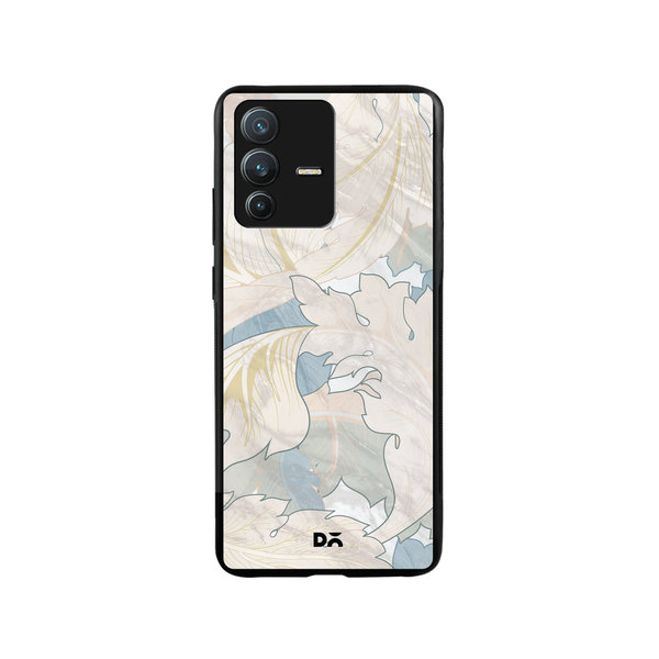 

DailyObjects Marble Leaves Glass Case Cover For Vivo V23 Pro