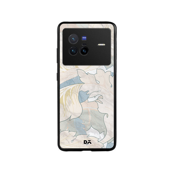 

DailyObjects Marble Leaves Glass Case Cover For Vivo X80