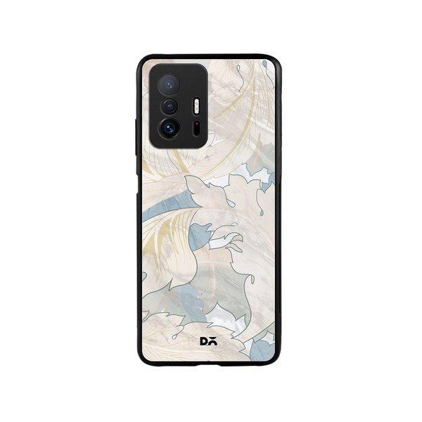 

DailyObjects Marble Leaves Glass Case Cover For Xiaomi 11T