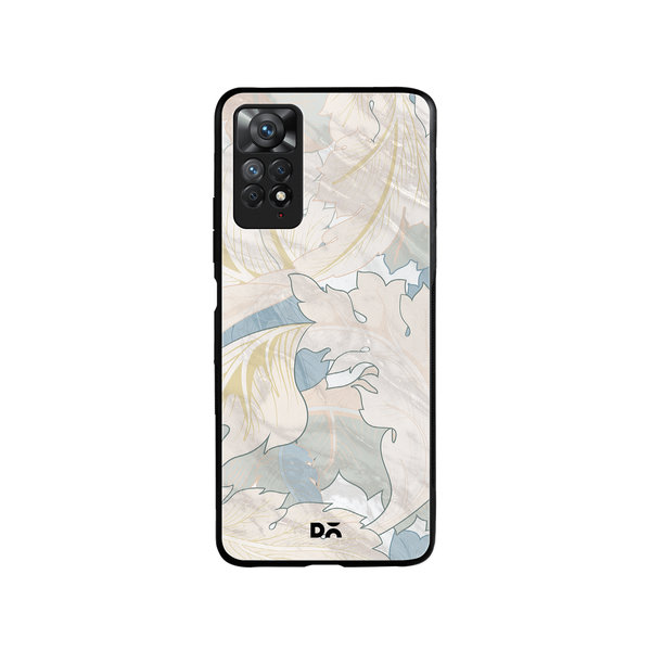 

DailyObjects Marble Leaves Glass Case Cover For Xiaomi Redmi Note 11 Pro