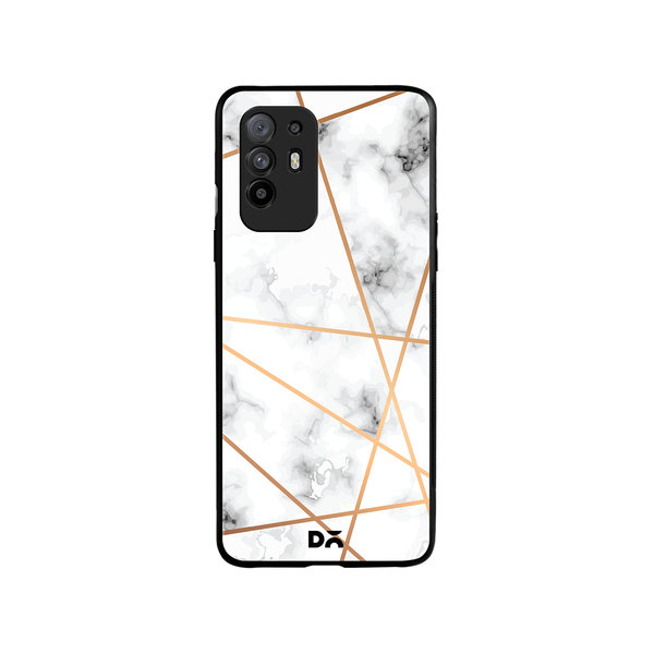 

DailyObjects Marble Lines Glass Case Cover For Oppo F19 Pro Plus