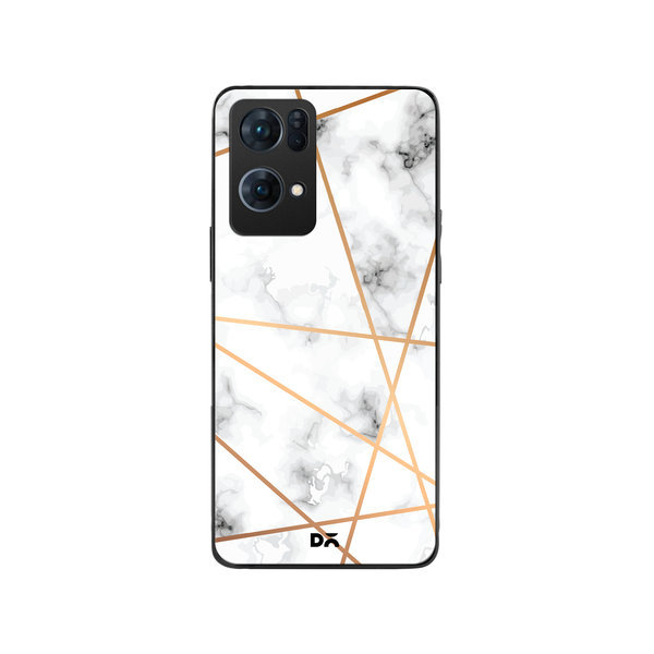 

DailyObjects Marble Lines Glass Case Cover For Oppo Reno 7 Pro