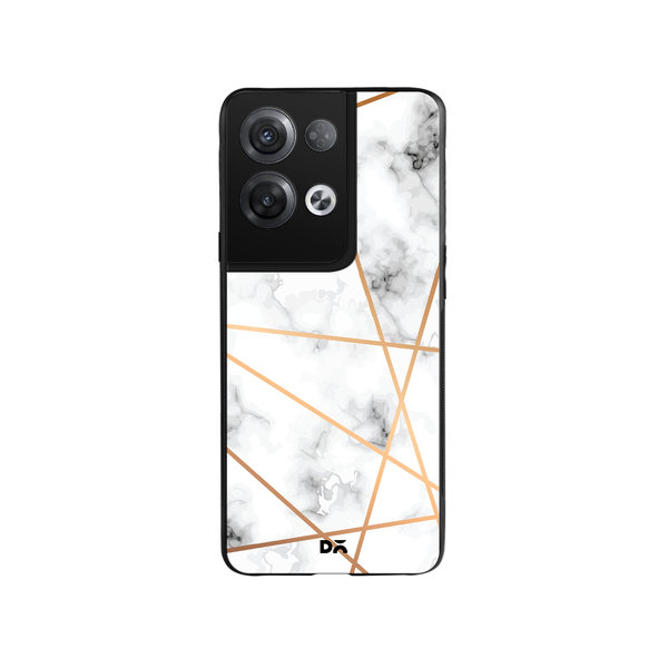 

DailyObjects Marble Lines Glass Case Cover For Oppo Reno 8