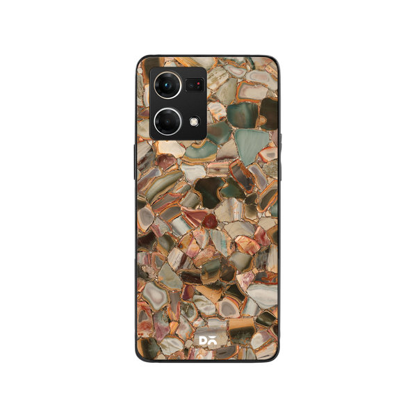 

DailyObjects Marble Mosaic Glass Case Cover For Oppo Reno 7