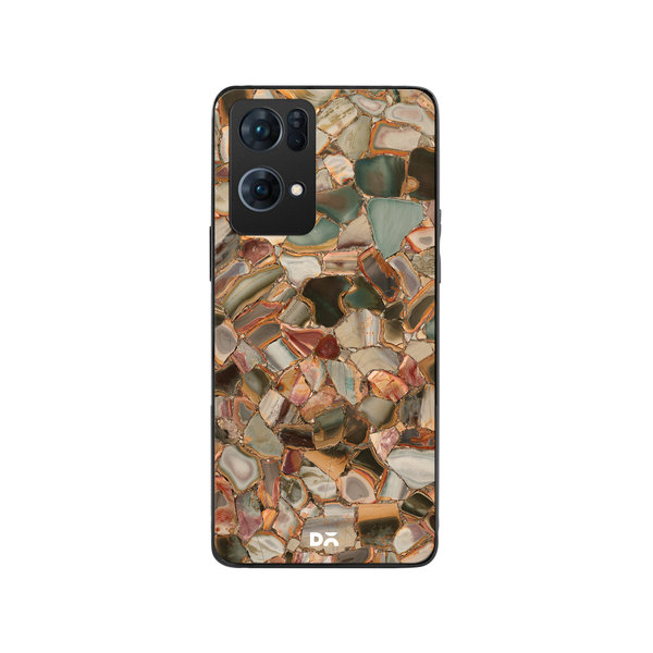 

DailyObjects Marble Mosaic Glass Case Cover For Oppo Reno 7 Pro