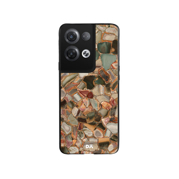 DailyObjects Marble Mosaic Glass Case Cover For Oppo Reno 8