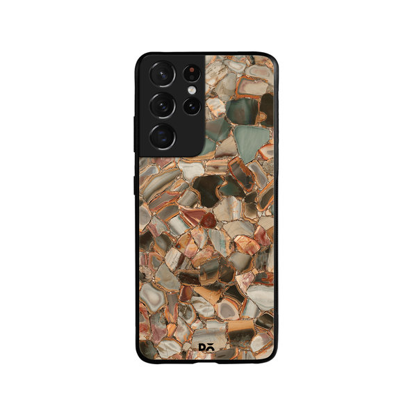 

DailyObjects Marble Mosaic Glass Case Cover For Samsung Galaxy S21 Ultra