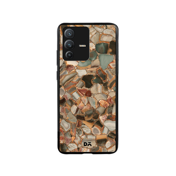

DailyObjects Marble Mosaic Glass Case Cover For Vivo V23