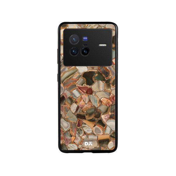

DailyObjects Marble Mosaic Glass Case Cover For Vivo X80
