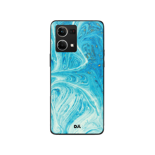 DailyObjects Marble Painting Glass Case Cover For Oppo Reno 7
